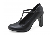 Women Courts High Heel SM-89 Black Nappa
